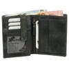 Luxury Leather Biker Wallet with Chain 10 cm Black, black,