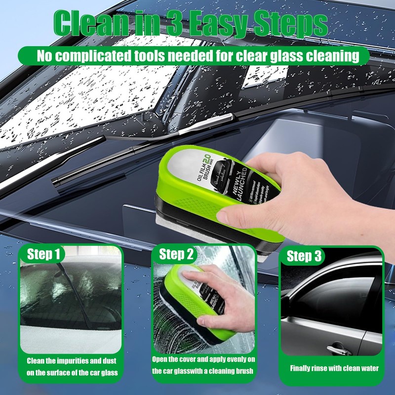 2 Set Clear Vision Windshield Cleaner,Clear Vision Glass Cleaner