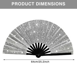 INABULETWO 13 inchs Large Rave Fan Popping Fan Clacking Fans for Line Dancing Hand Fans, Big Foldable Boots on The Ground Hand Handheld Line Dance Clap Fans