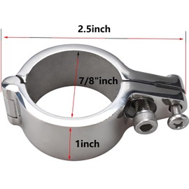 NovelBee 4pcs Boat Bimini Top Hinge Jaw Slide Rail Mount with Locking Screw,Bimini Locking Hinged Jaw Slide,316 Stainless Steel Bimini Top Clamps for 7/8" Pole or Tube