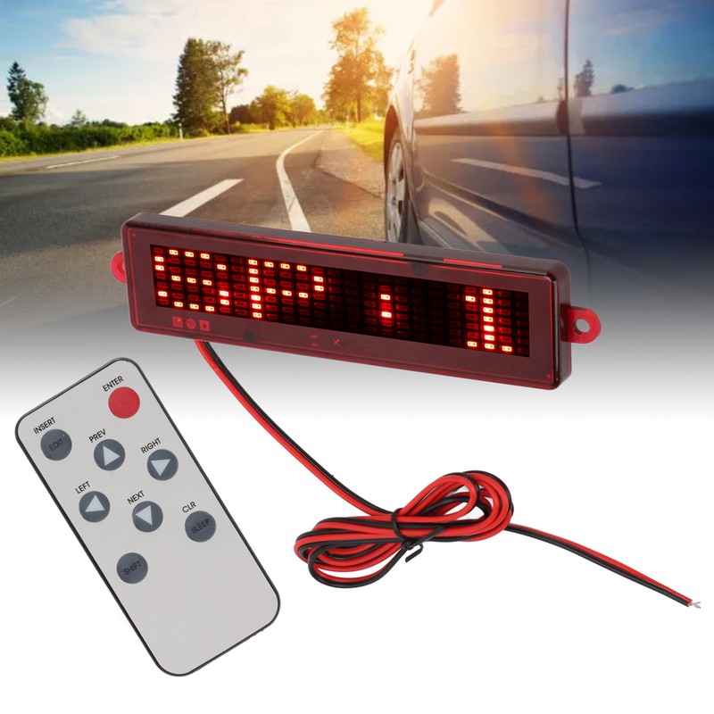 Rechargeable LED Name Tag Replacement for Universal Automobile Programmable Name