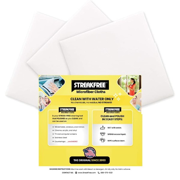 StreakFree "The Next Generation" Microfiber Cloths - 16" x 16"