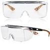 PAERDE Safety Glasses over Glasses Anti Fog Protective Goggles,Clear Safety