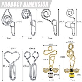 ZS Adjustable African Nose Cuff for Women Men, Gold Nose Cuff Non Piercing, Stainless Steel Fake Nose Ring Clip on Nose (24+2pcs bee Pendant)