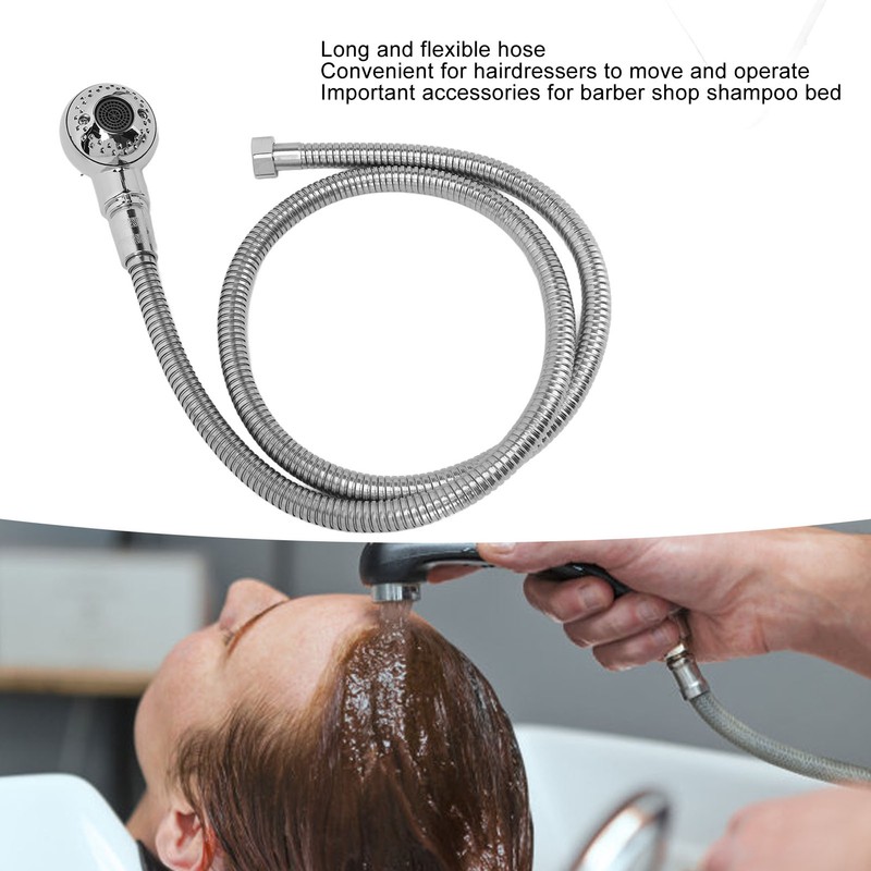 Electroplated Shampoo Bowl Spray Head Hose Professional Hair Salon Shampoo