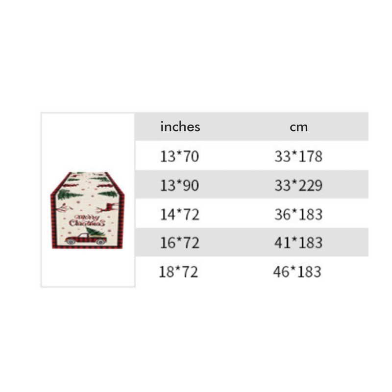 Christmas Gnome Table Runner Dwarf Striped Cotton and Linen Tablecloth