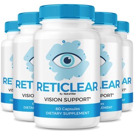 (5 Pack) Reticlear – Advanced Eye Support Supplement, Reti Clear Vision & Eye Health Support Formula with Natural Ingredients | Easy-to-Take Pills for Daily Eye Care, 150 Day Supply (300 Capsules)