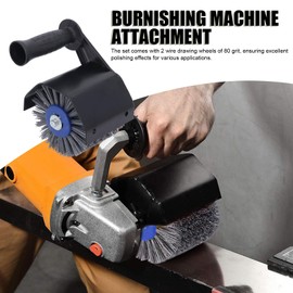 Angle Grinder to Polisher Accessories, Wire Drawing Attachment Burnishing Polishing Machine with M14 Handle, Tool Set for Metal Stainless Steel Wood Grinding and Polishing