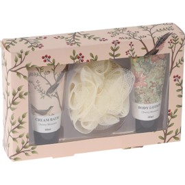 3-Piece Gift Set Bath Set Beauty Set Cherry Blossom in Gift Box for a Relaxed Wellness Experience