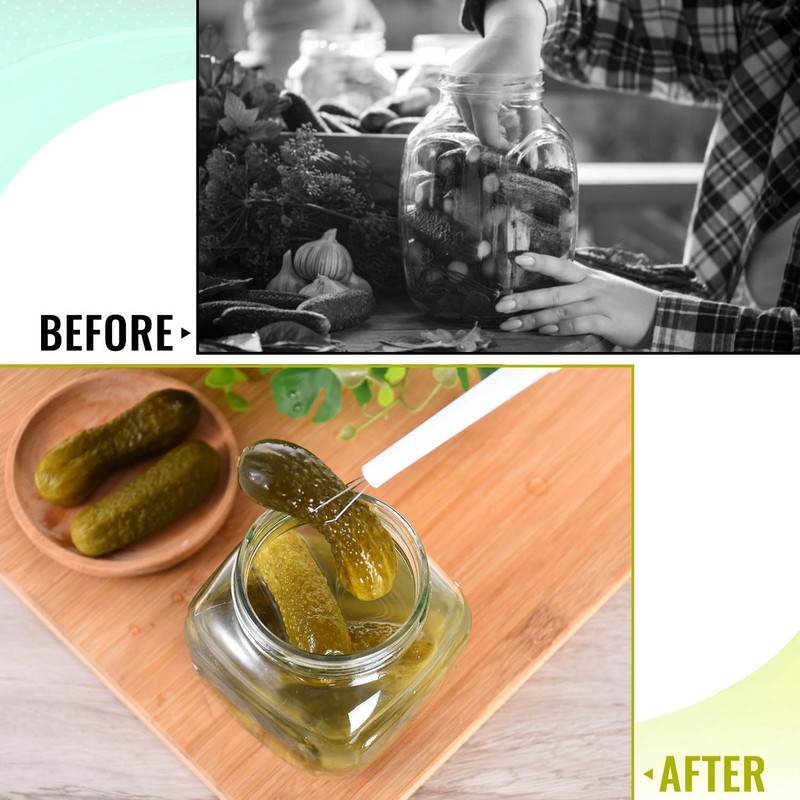 6Pcs Pickle Grabber Tool, Stainless Steel Pickle Picker Grabber, Pickle