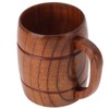 Wooden Beer Mug with Handle 300ml Prevent Scald Carved Drinkware
