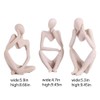 Asng Sandstone Resin Thinker Style Abstract Sculpture Statue Collectible Figurines
