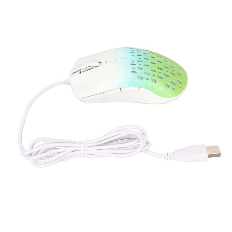 Wired Gaming Mouse with 7 RGB 3600DPI Lightweight Ergonomics Breathable