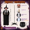 Sanwuta 6 ft Halloween Animated Witch with Light up Cauldron
