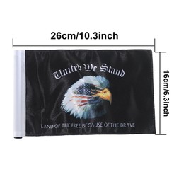 6" x 9" Eagle American Flag for Harley Davidson Honda Goldwing CB VTX CBR Yamaha Motorcycle flags