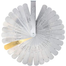 New 2 Pcs 32 Blades Stainless Steel Feeler Gauge Dual Marked Metric and Imperial Gap Measurement Tool - Made In India