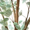 Artificial Eucalyptus Tree,7ft Tall Fake Silver Dollar Trees,Potted Faux Eucalyptus