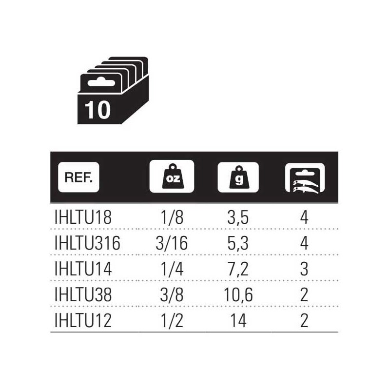 B/4 HART LONG DROP SHOT TG 3/16 oz.