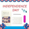 Vopintpy Independence Day Press on Nails Medium Square Fake Nails