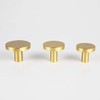 Modern Brushed Brass Gold Round Cabinet Kitchen Knobs Dresser Drawer
