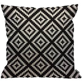 HGOD DESIGNS Black and White Jagged Cushion Cover,Geometric Abstract Throw Pillow Case Home Decorative for Men/Women Living Room Bedroom Sofa Chair 18X18 Inch Pillowcase 45X45cm