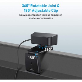 Vivider (TM) HD Webcam 1080P with Microphone, PC Laptop Desktop USB Webcams, Pro Streaming Computer Camera for Video Calling, Recording, Conferencing, Gaming, 110-Degree Widescreen Web Camera with Rotatable Clip