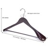 Nature Smile Luxury Mahogany Wooden Suit Hangers - 6 Pack