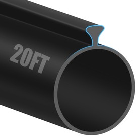 20FT Garage Door Seals Bottom Rubber, 0.2" Triangle Weather Stripping Seals for Single Track Weatherproofing Threshold Replacement Strip Fits 20FT Wide or Smaller Doors, Black