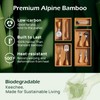 keechee 6-Piece Bamboo Drawer Organizer Set, 2.2" Deep | Multi-Use