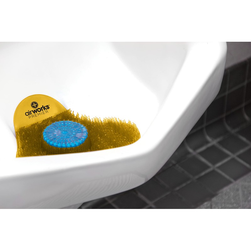AirWorks AWSP231 Premier Urinal Screen with Block, Citrus Grove, 5"