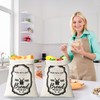 Vesici 8 Pcs Large Linen Bread Bag for Homemade Bread