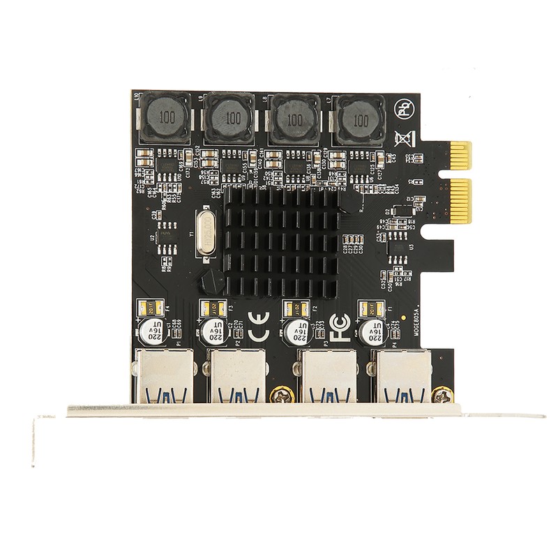 PCIE to USB Expansion Card 4 USB 3.0 Ports 5Gbps