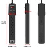 AWELTEC 6-Outlet Surge Protector Power Strip with 2 USB Ports