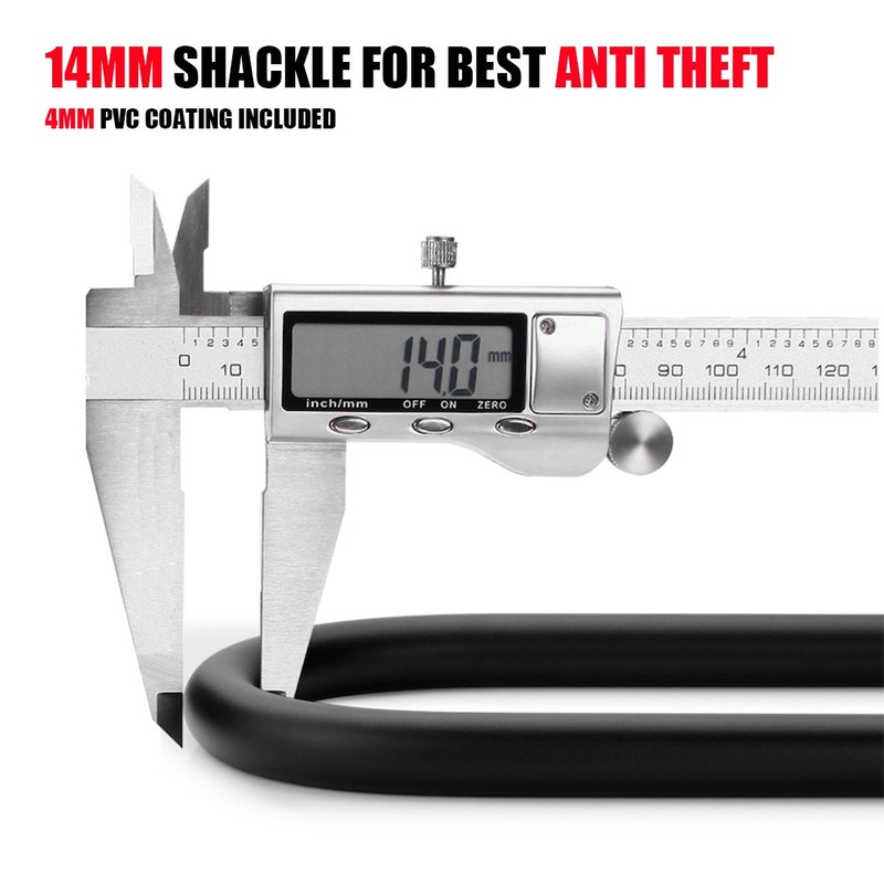 USHAKE Bike Combination U Lock, Heavy Duty Bike Combination U