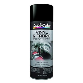 Dupli-Color HVP106-6 PK Vinyl and Fabric Coating Spray Paint - Flat Black - 11 oz Aerosol Can Pack of 6