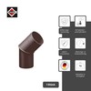 INEFA Rain Pipe Elbow 45 Degrees for Downpipe, PVC DN