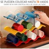 Organizador de Botellas Apilable para 14 Botellas, Soporte para Botellas,