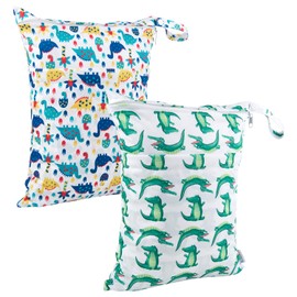 ALVABABY - Bolsa de viaje reutilizable para pañales (2 unidades), Jurassic Park, Talla unica