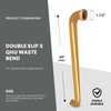 Highcraft 1-1/2” x 24” Double Waste Arm Brass Waste Bend