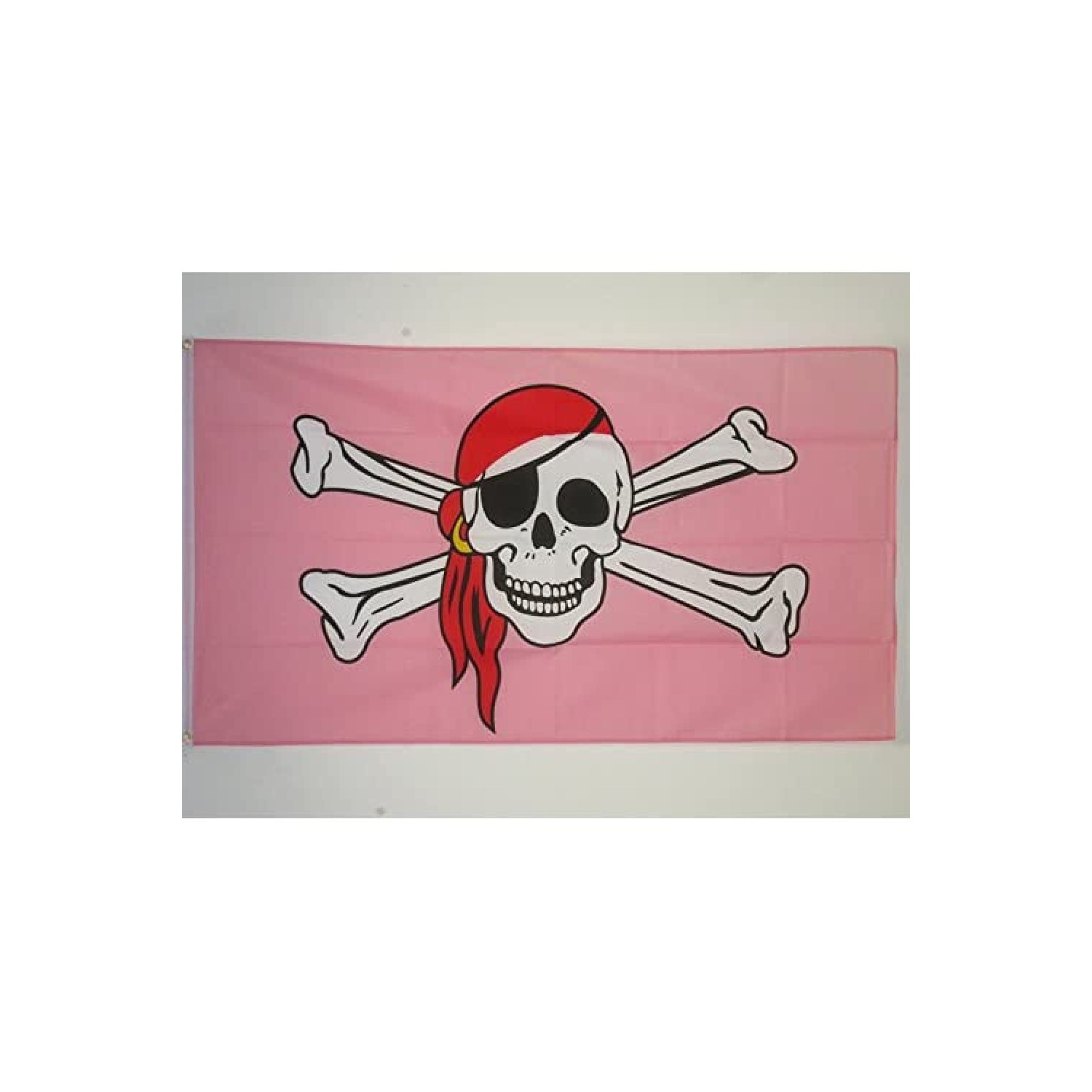 AZ FLAG - Pink Pirate Flag Red Bandana Flag - 3x5 Ft - 100D Polyester ...