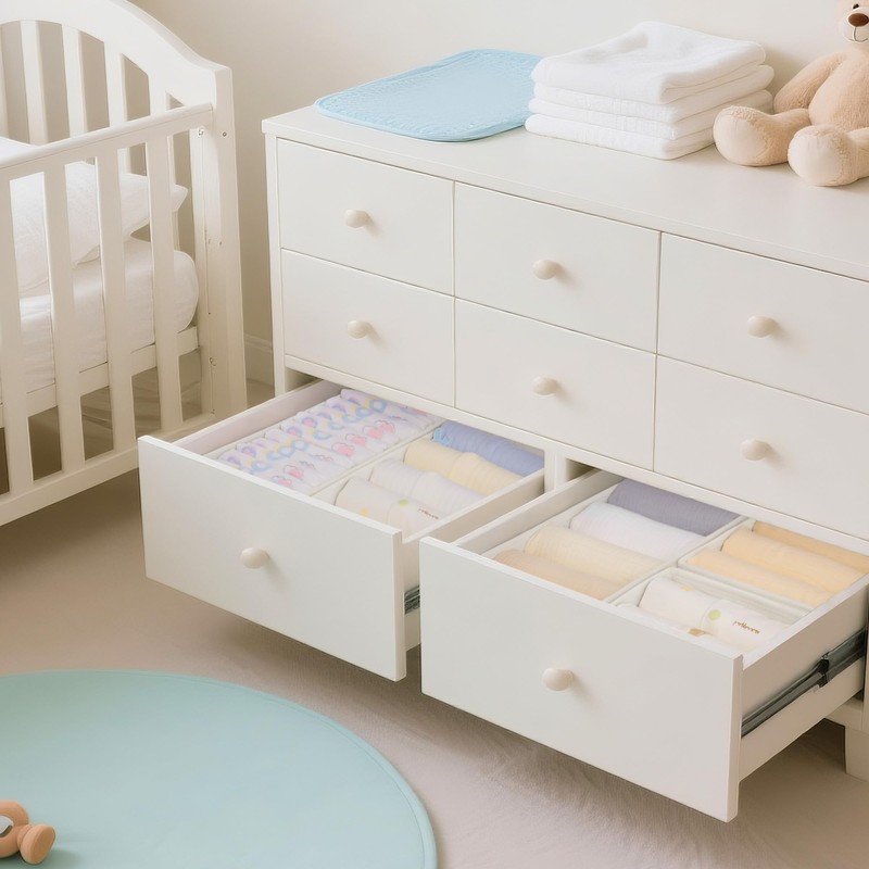 Criusia Drawer Organizer Clothes, 14 Pack Dresser Organizer for Baby