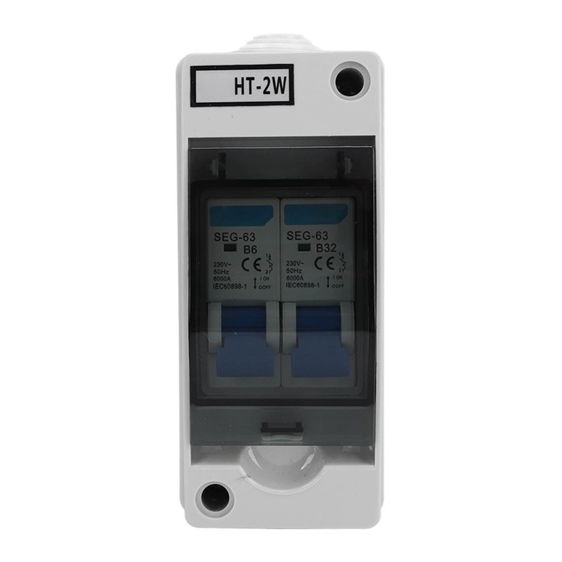 2 Poles Circuit Breaker MCB Miniature Leakage Breaker Waterproof Distribution