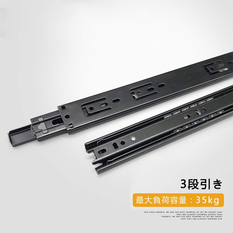 BESTU スライドレール 引き出し レール 引き出しレール 3段引き 横付ライドレール 40mm太幅 ソフトクローズ 引き出しスライドレール