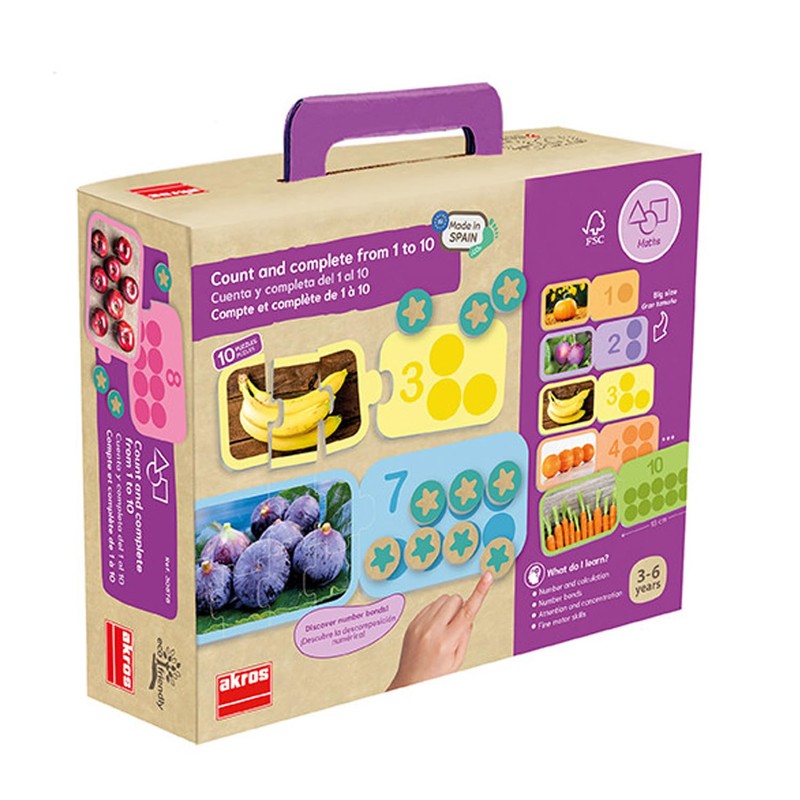 Count and Complete 1 to 10 Math Game with Puzzles