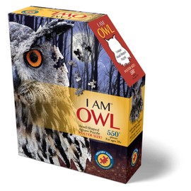 Madd Capp Puzzles - I AM Owl - 550 Pieces - Animal Shaped Jigsaw Puzzle
