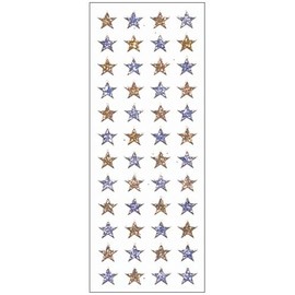 Okuyama Shokai GH411 Glitter Sticker Gold Silver Star