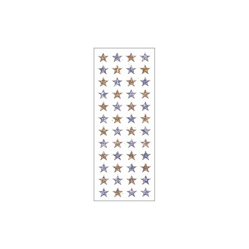 Okuyama Shokai GH411 Glitter Sticker Gold Silver Star