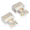 2 Pcs Battery Terminal Connectors 0/2/4/6/8AWG with Shims Protector Cover