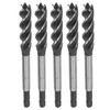 5Pcs Brad Point Drill Woodworking 4 Flute Cut Drilling Tool