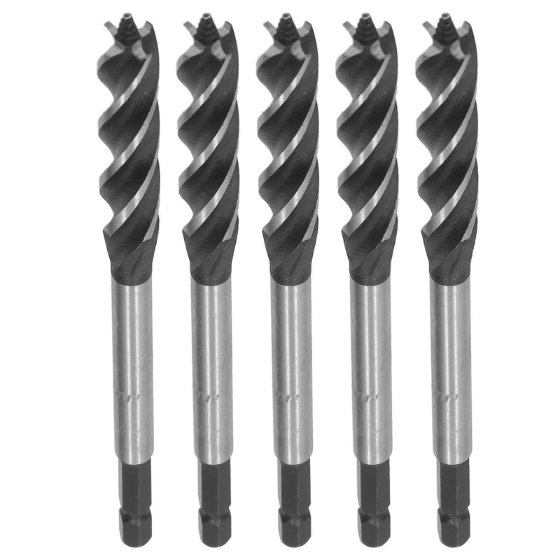 5Pcs Brad Point Drill Woodworking 4 Flute Cut Drilling Tool
